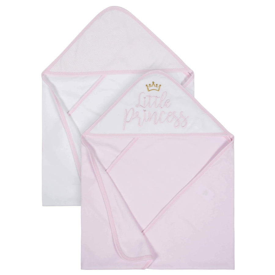 Gerber® Organic 2-Pack Baby Girls Princess Hooded Towels-Gerber Childrenswear