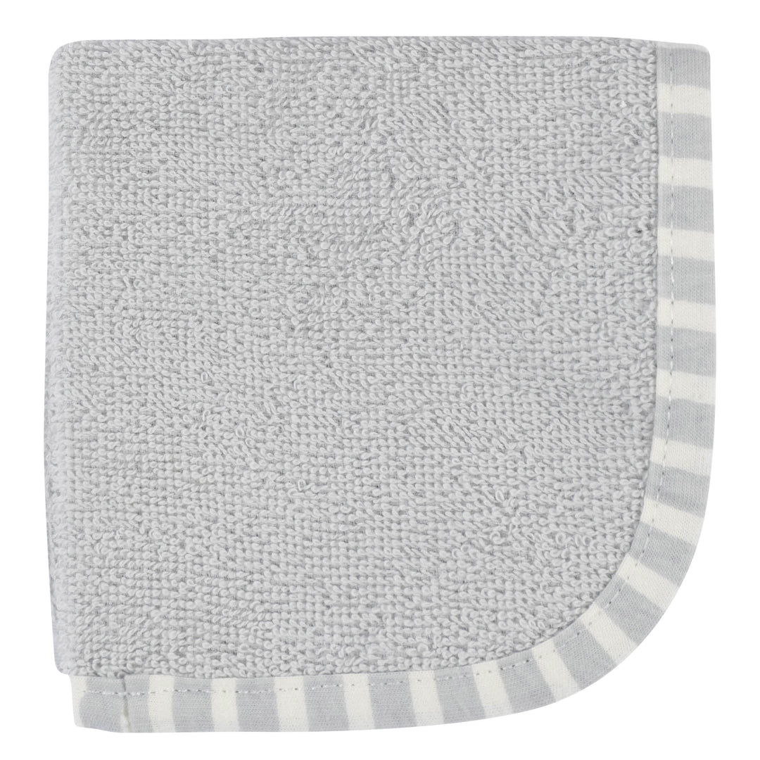 4-Pack Boys Gray & Ivory Woven Washcloths-Gerber Childrenswear