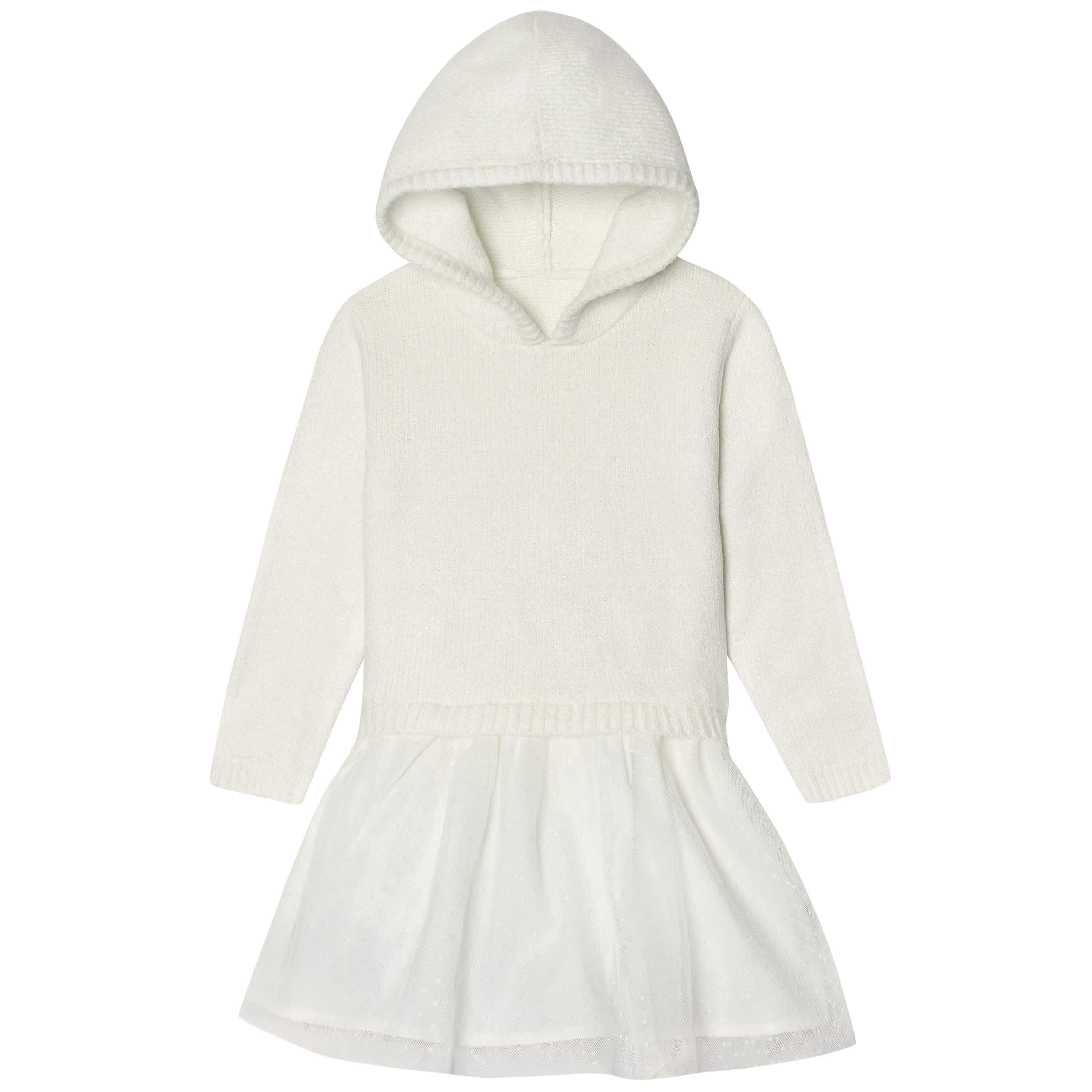 Girls white dress store sweater