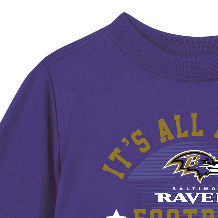 Baltimore Ravens Boys Long Sleeve Tee Shirt-Gerber Childrenswear