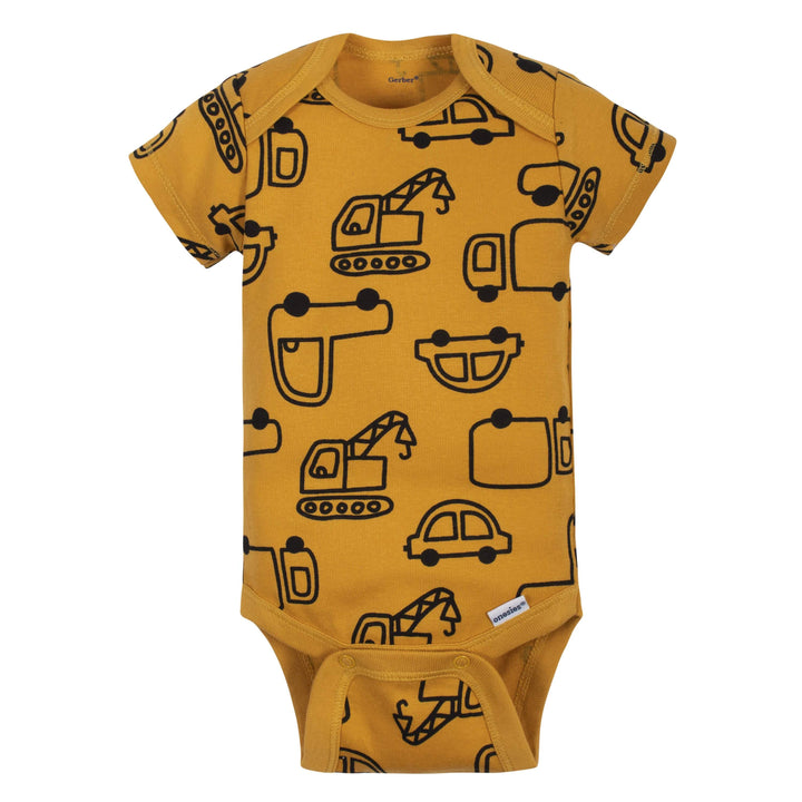 5-Pack Baby Boys Construction Short Sleeve Onesies® Bodysuits-Gerber Childrenswear