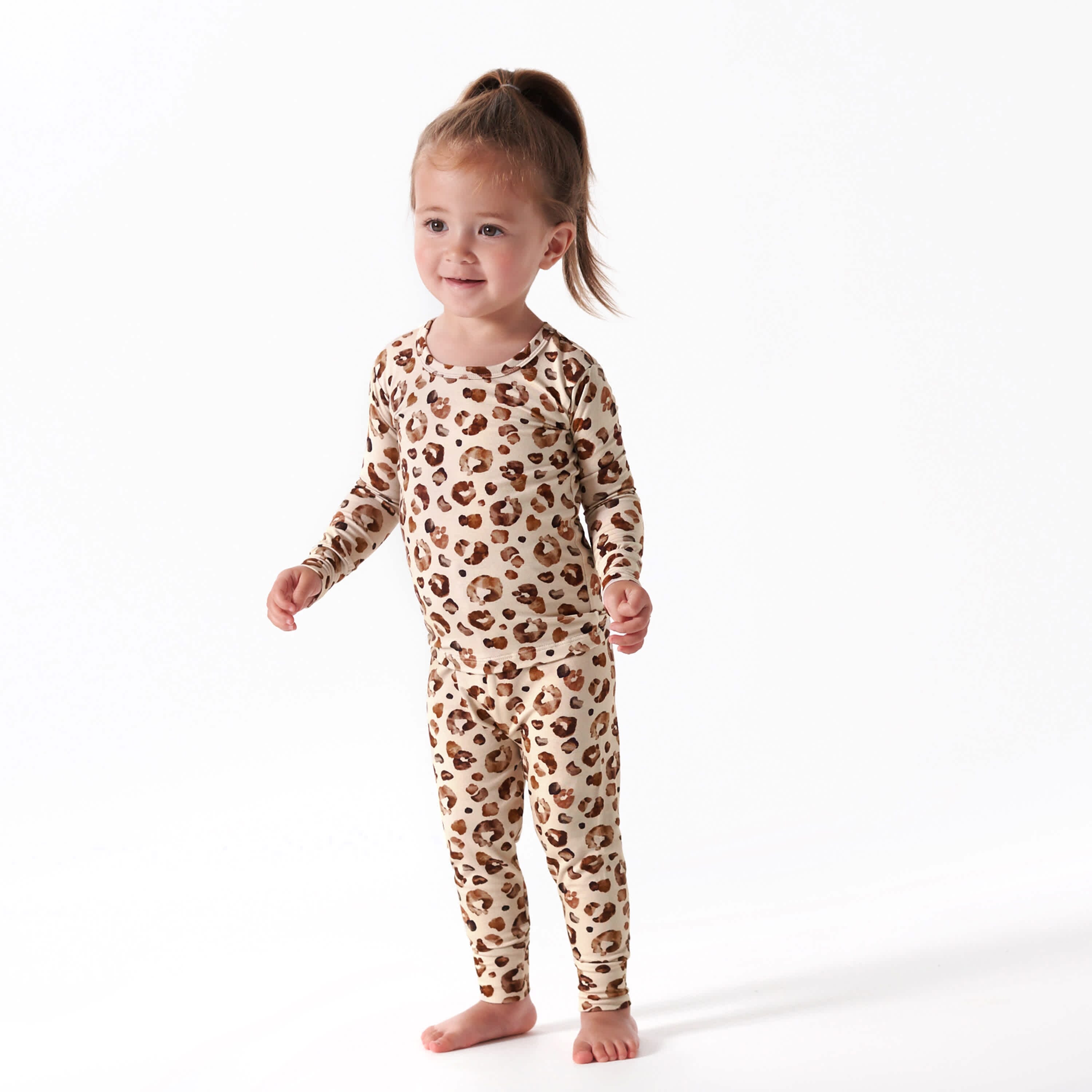 2 Piece Infant Toddler Spotted Leopard Buttery Soft Viscose Made