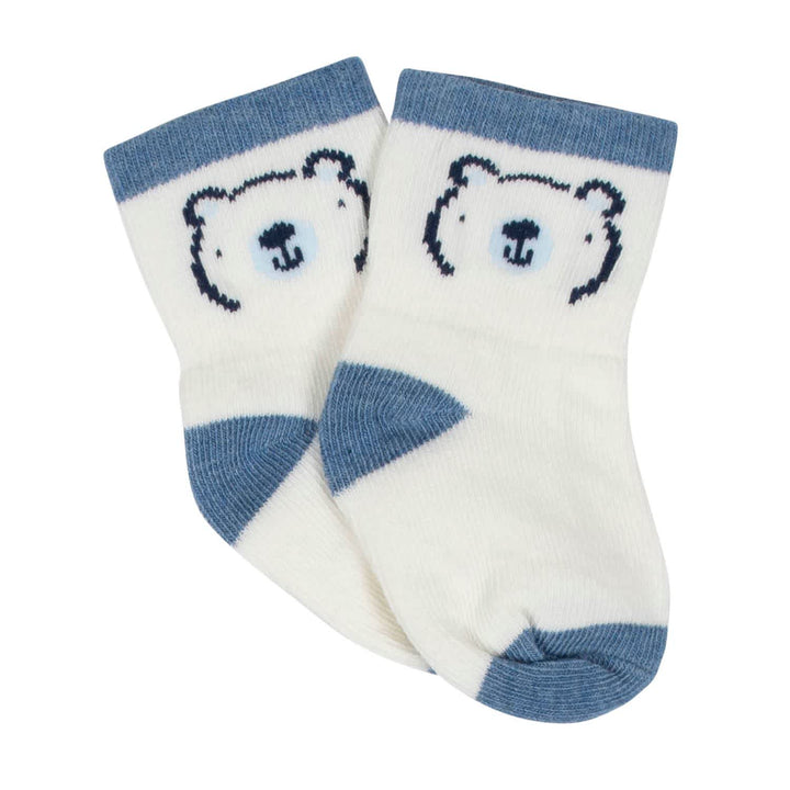 Gerber® Organic 4-Pack Baby Boys Teddy Wiggle Proof Socks-Gerber Childrenswear