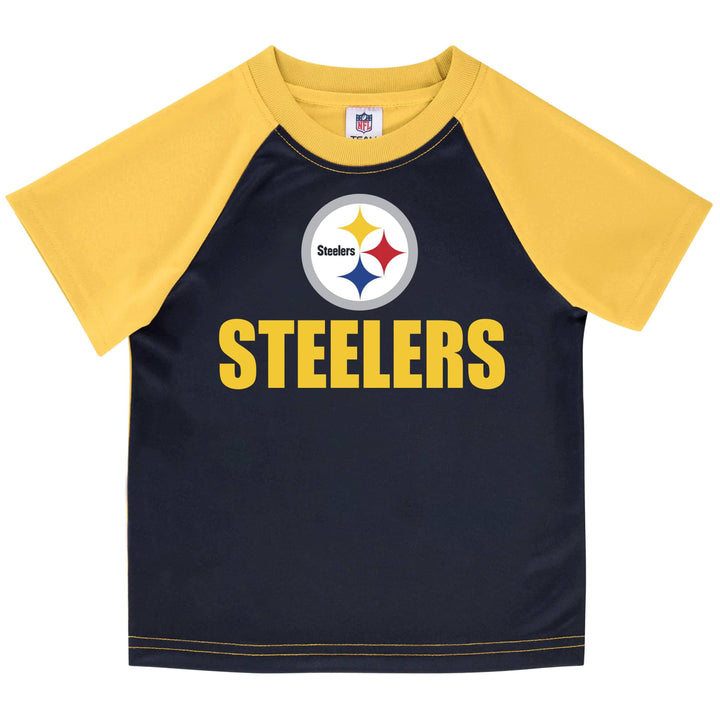 Pittsburgh Steelers Toddler Boys Short Sleeve Tee Shirt-Gerber Childrenswear