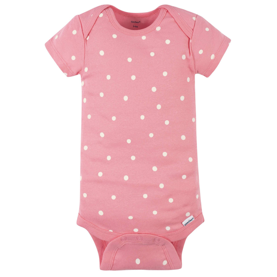 4-Pack Baby Girls Princess Short Sleeve Onesies® Bodysuits – Gerber ...