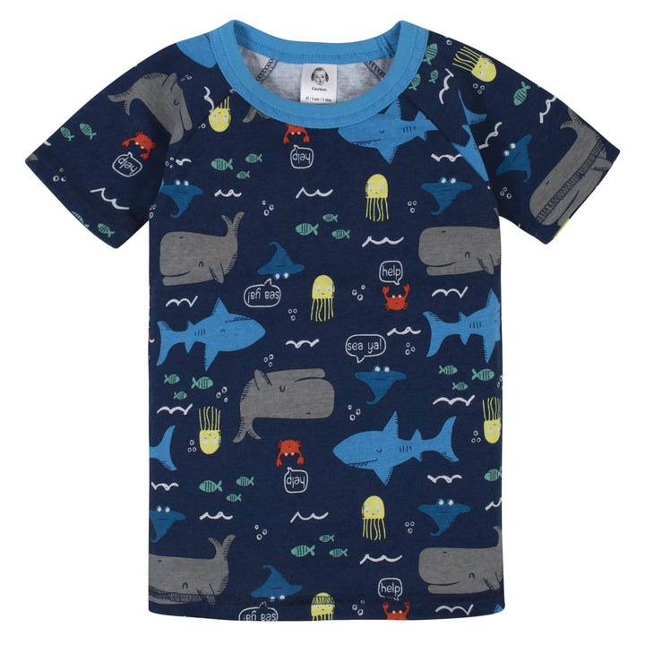 4-Piece Boys Sea Snug Fit Cotton Pajamas-Gerber Childrenswear