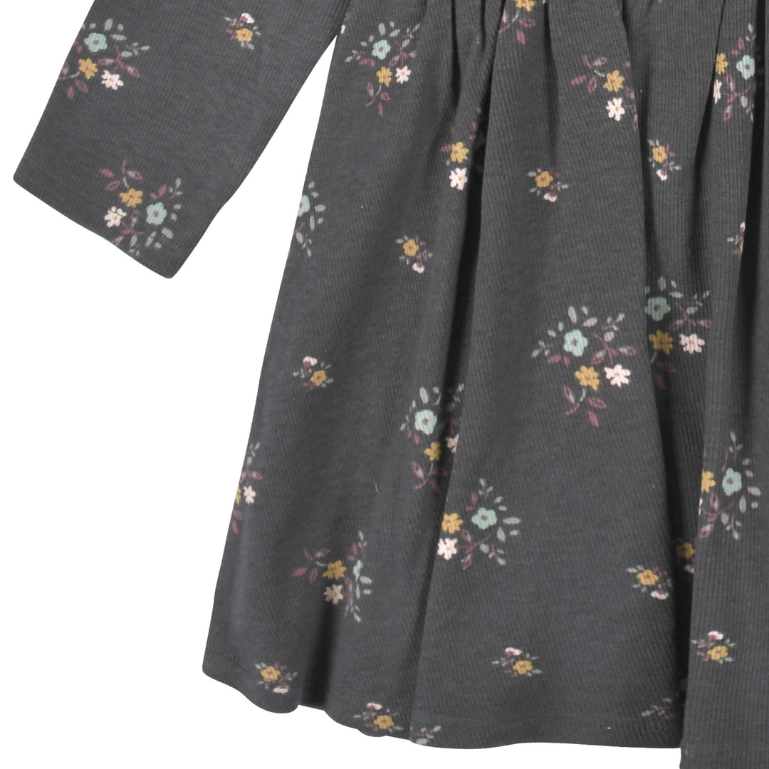 2-Pack Infant & Toddler Girls Mustard Floral Long Sleeve Dresses – Gerber  Childrenswear