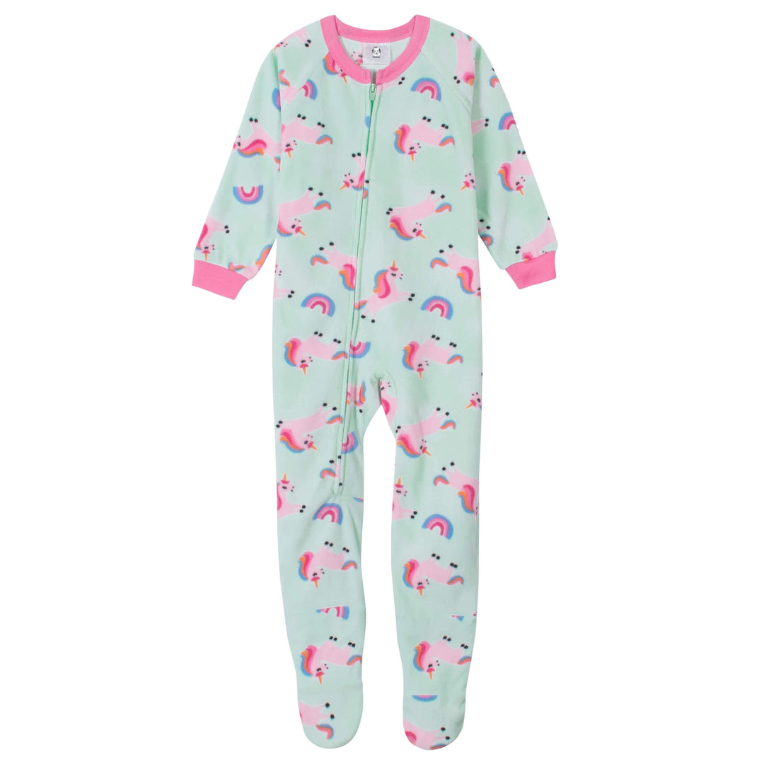 Gerber® 4-Pack Toddler Girls Cupcakes & Unicorns Fleece Pajamas-Gerber Childrenswear