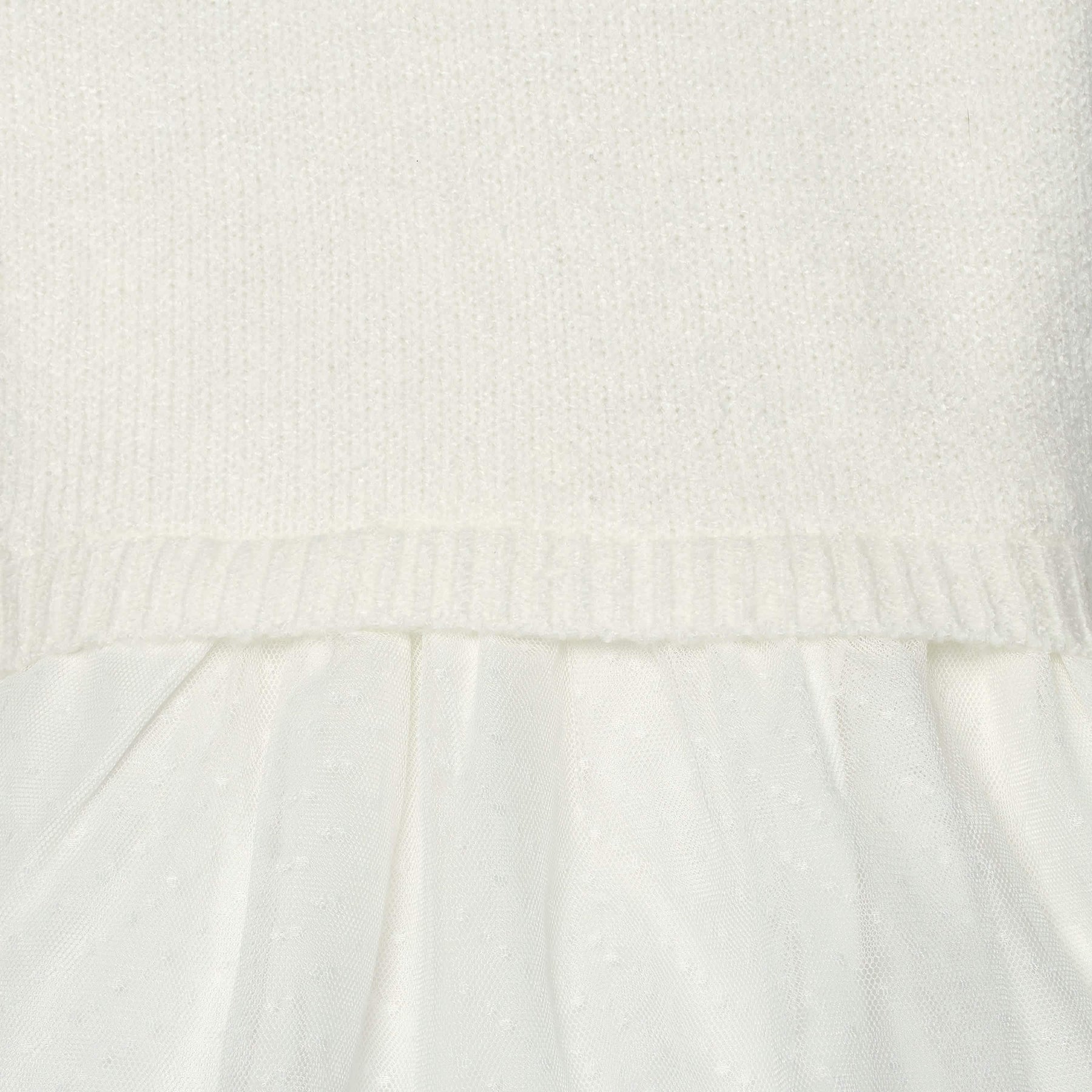 Infant & Toddler Girls White Sweater Dress With Tulle Skirt – Gerber ...