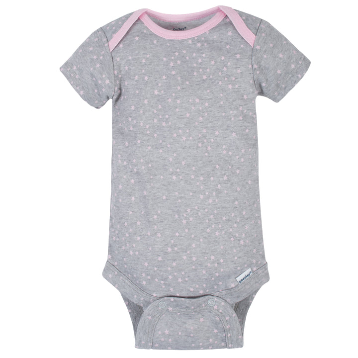 3-Pack Baby Girls Love Short Sleeve Onesies® Bodysuits-Gerber Childrenswear