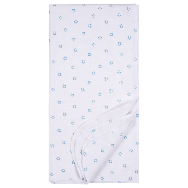 2-Pack Baby Boys Boy Stars Flannel Blankets