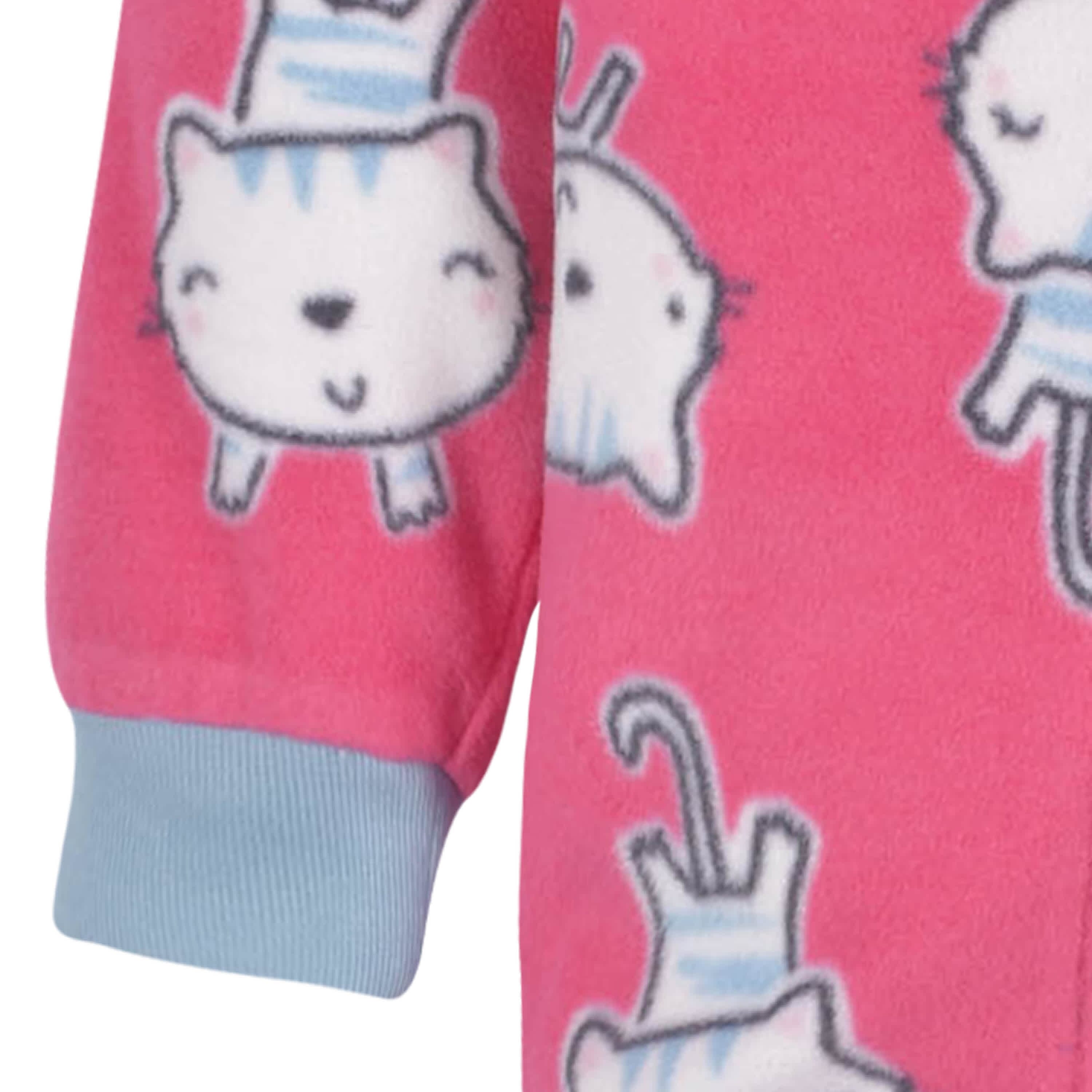 Fleece cat outlet pajamas