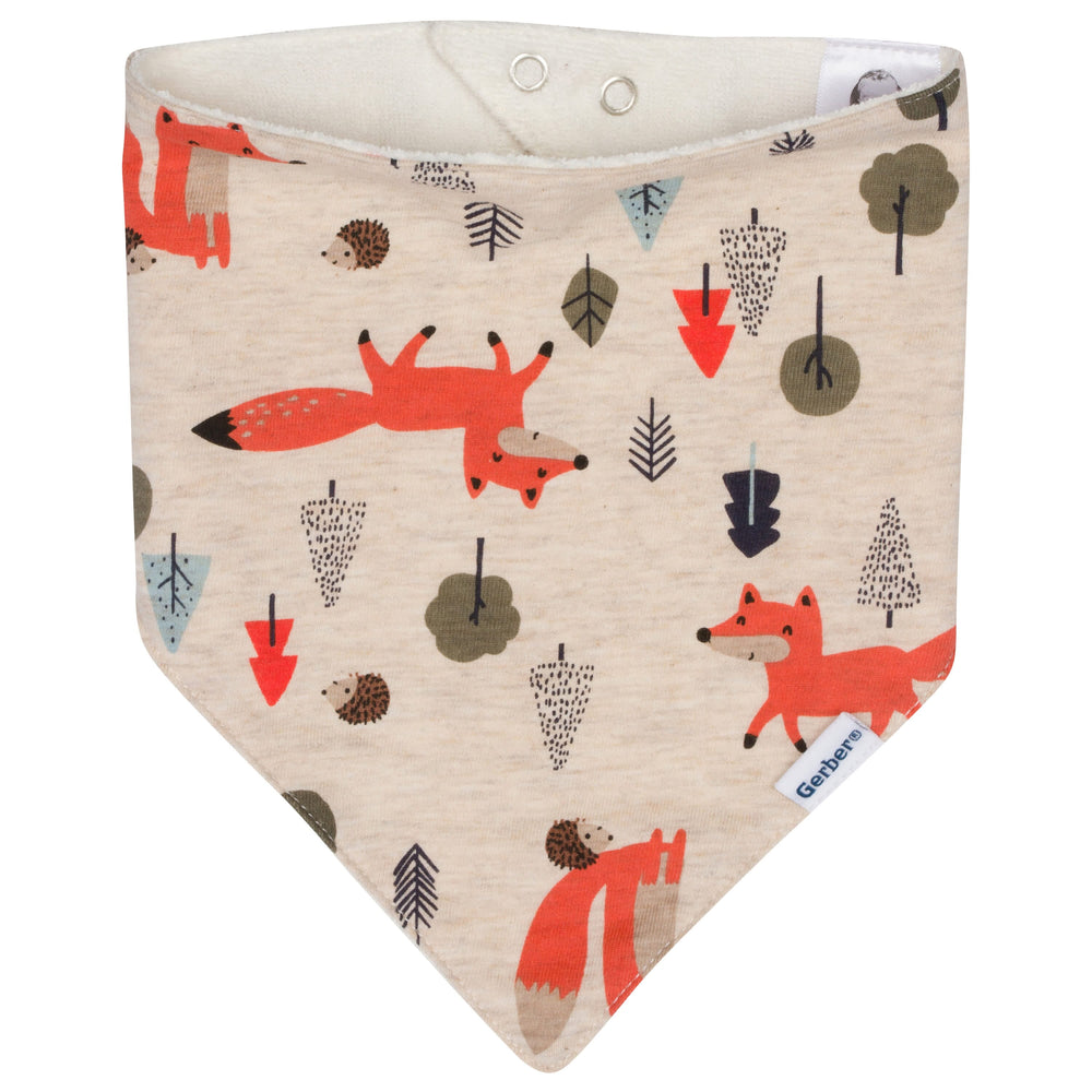 4-Pack Baby Boys Fox Bandana Bibs