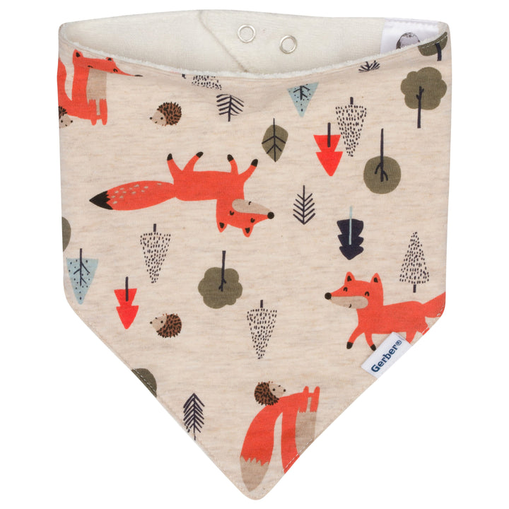 4-Pack Baby Boys Fox Bandana Bibs