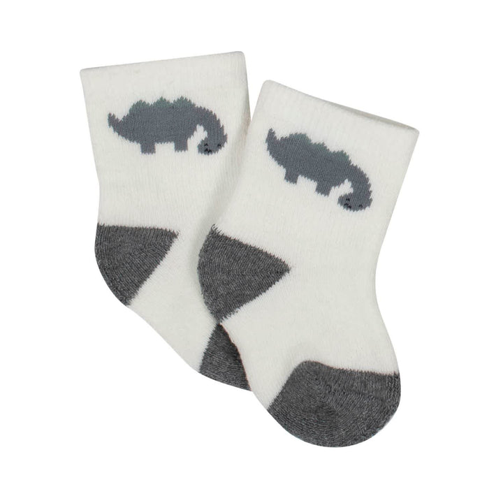 Gerber® Organic 4-Pack Baby Boys Dino Wiggle Proof Socks-Gerber Childrenswear