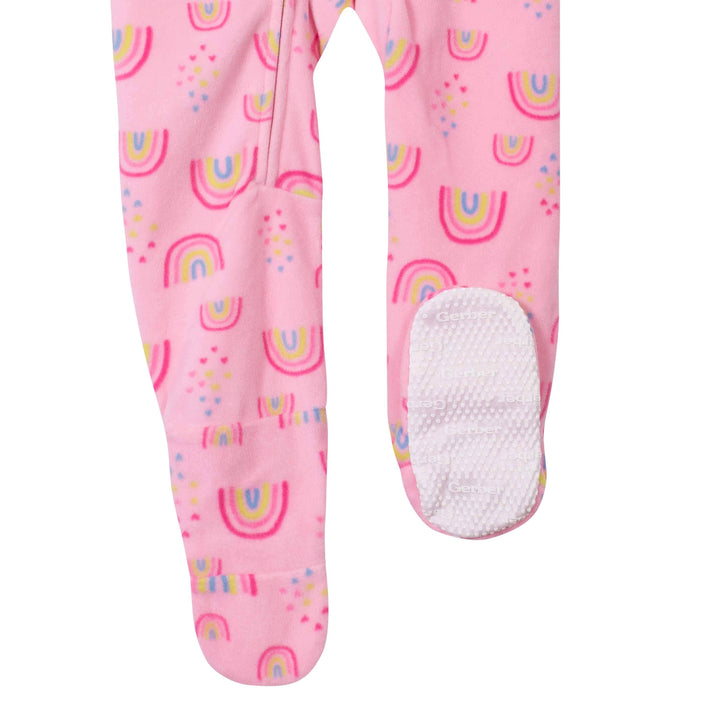 Gerber® 4-Pack Toddler Girls Rainbows & Love Fleece Pajamas-Gerber Childrenswear