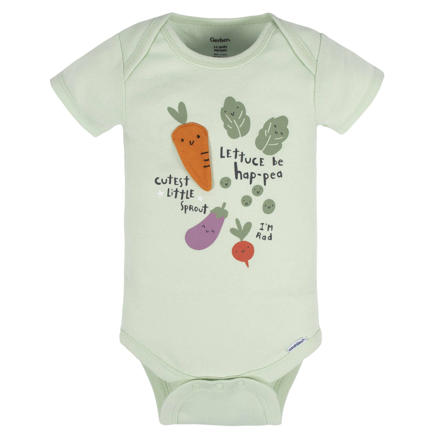 5-Pack Baby Neutral Happy Veggies Onesies® Bodysuits – Gerber