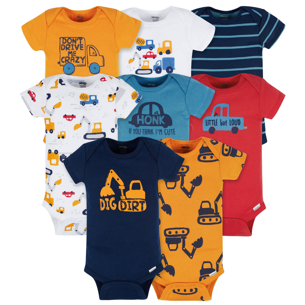 Carter's Baby Boy 5-Pack Short-Sleeve Bodysuits - Cars & Trucks