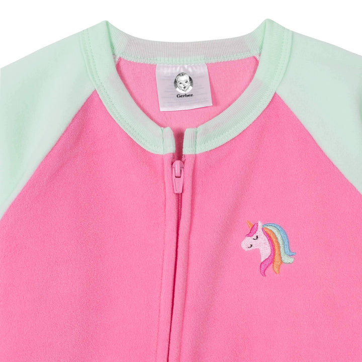 Gerber® 4-Pack Toddler Girls Cupcakes & Unicorns Fleece Pajamas-Gerber Childrenswear