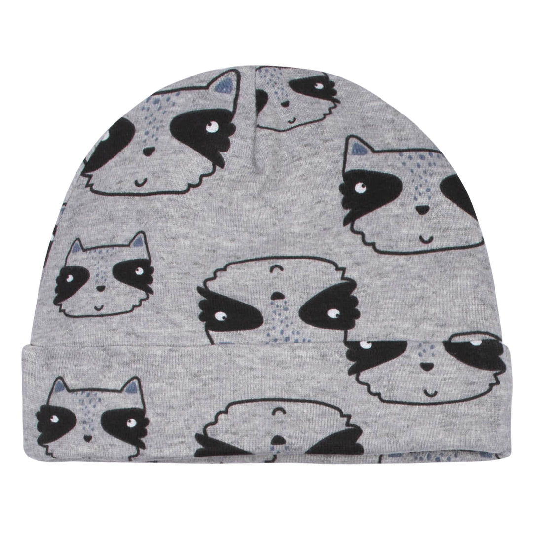 5-Pack Baby Boys Raccoon Caps-Gerber Childrenswear