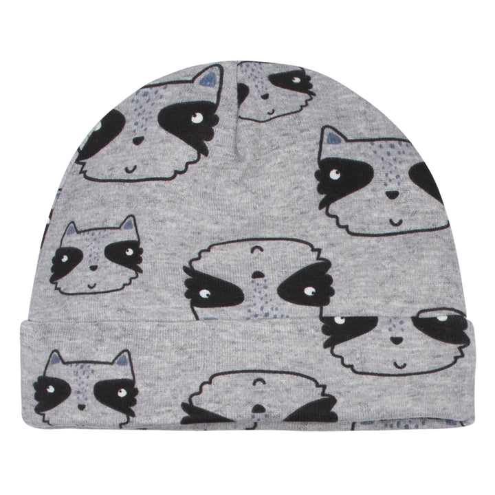 5-Pack Baby Boys Raccoon Caps-Gerber Childrenswear