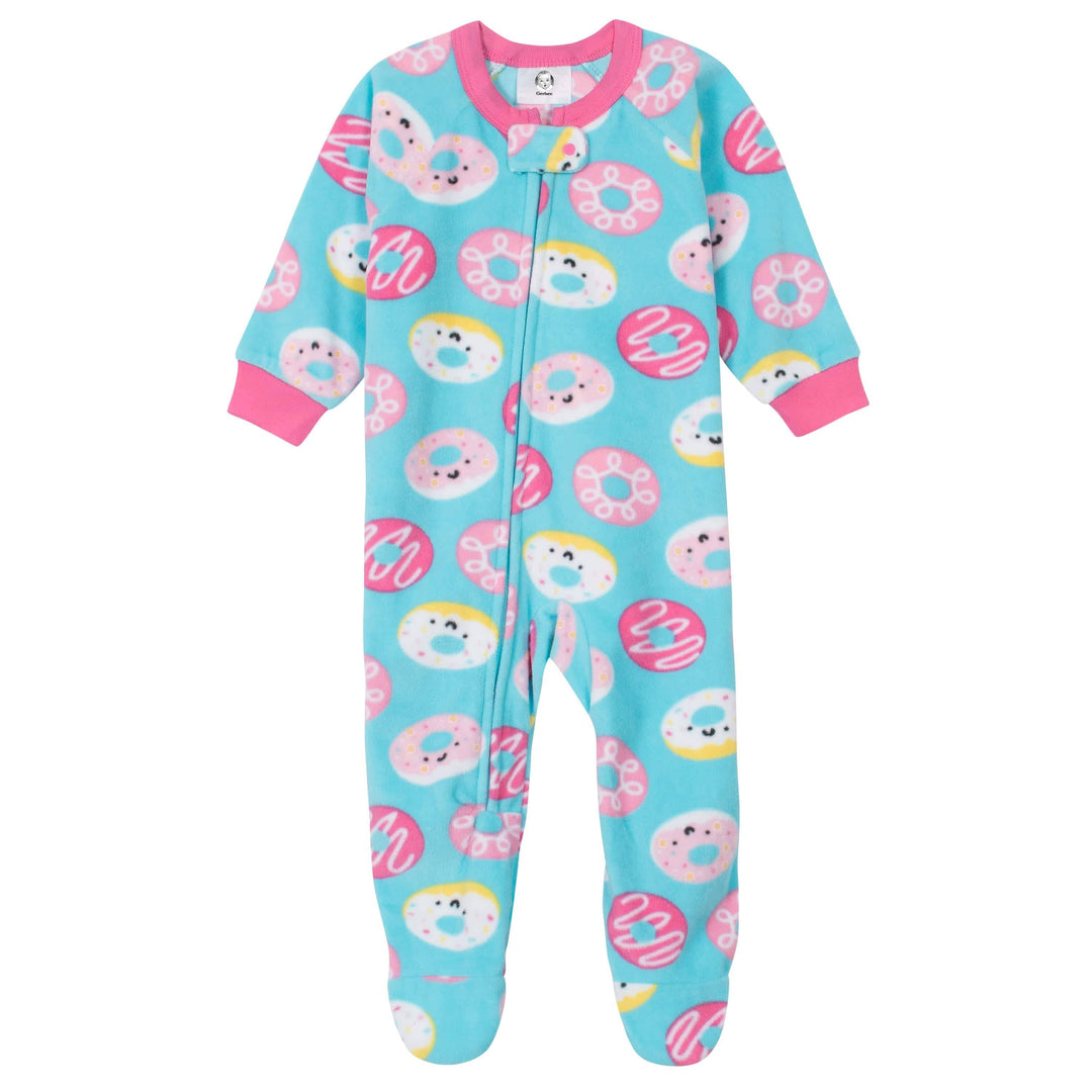 Gerber® Baby Girls Donuts Fleece Pajamas