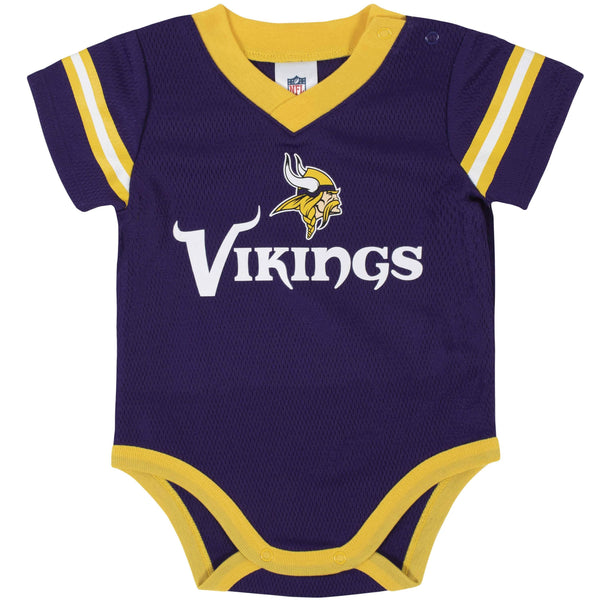 NFL Infant Boys’ 3-Pack Short-Sleeve Bodysuits - Minnesota Vikings