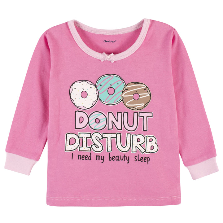 4-Piece Baby & Toddler Donuts Snug Fit Cotton Pajamas-Gerber Childrenswear