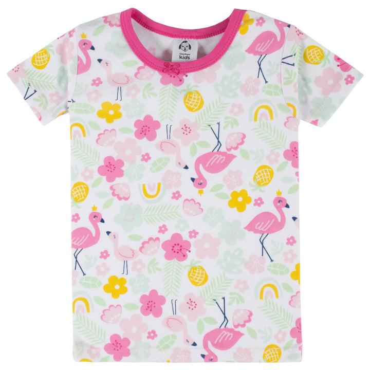 4-Piece Infant & Toddler Girls Summer Blossom Snug Fit Cotton Pajamas-Gerber Childrenswear