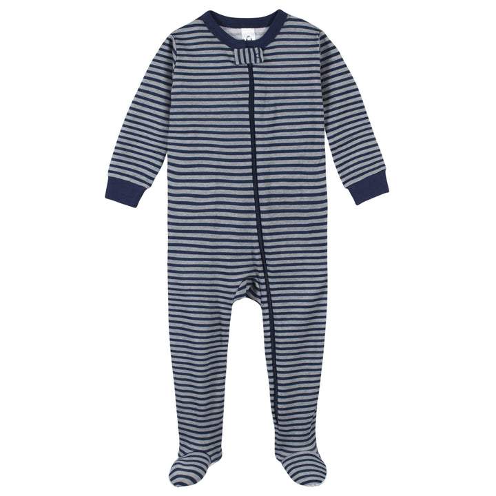 4-Pack Boys Safari Animals & Crab Snug Fit Footed Cotton Pajamas-Gerber Childrenswear