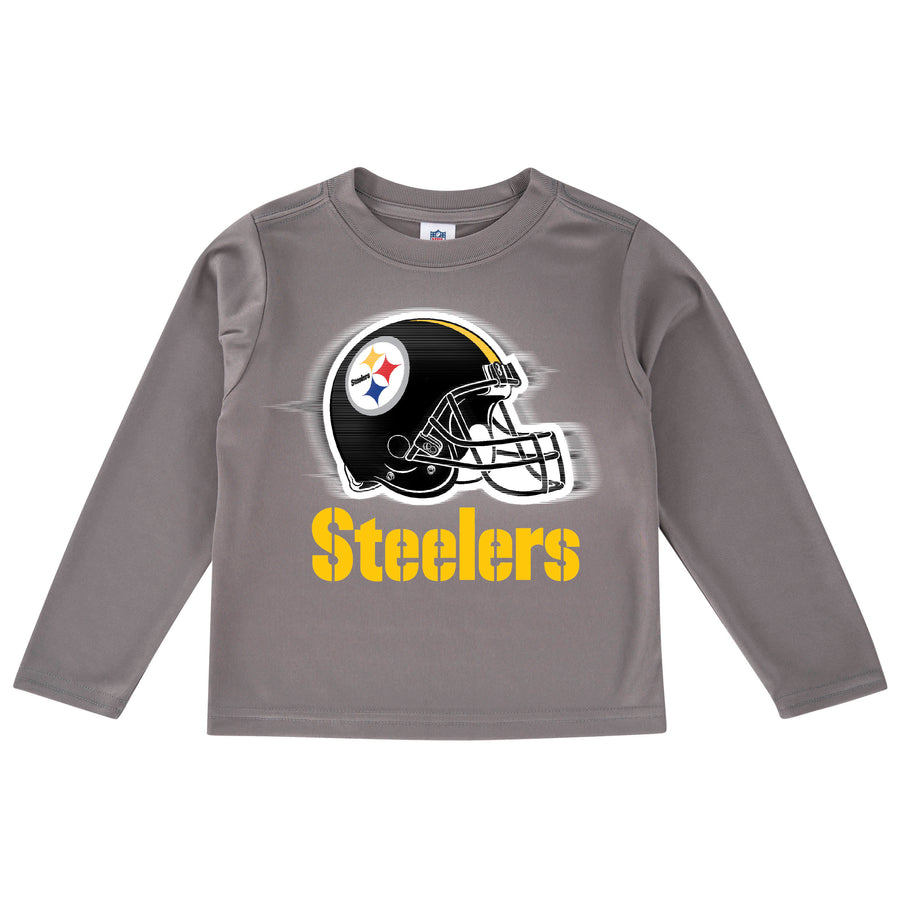 Pittsburgh Steelers Long Sleeve Logo Tee Shirt-Gerber Childrenswear