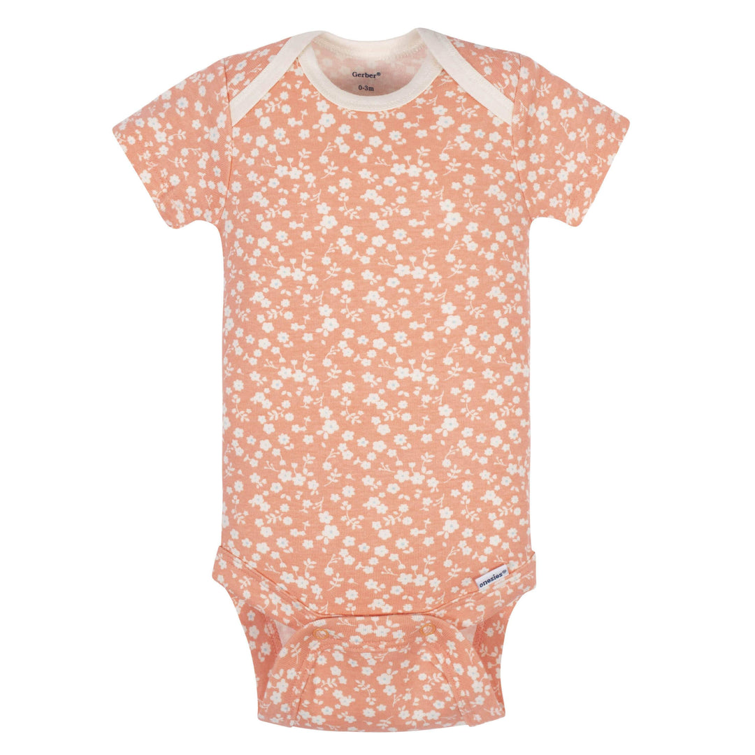 Gerber Baby Girls Short Sleeve Bodysuits, 5-Pack (Preemie-24