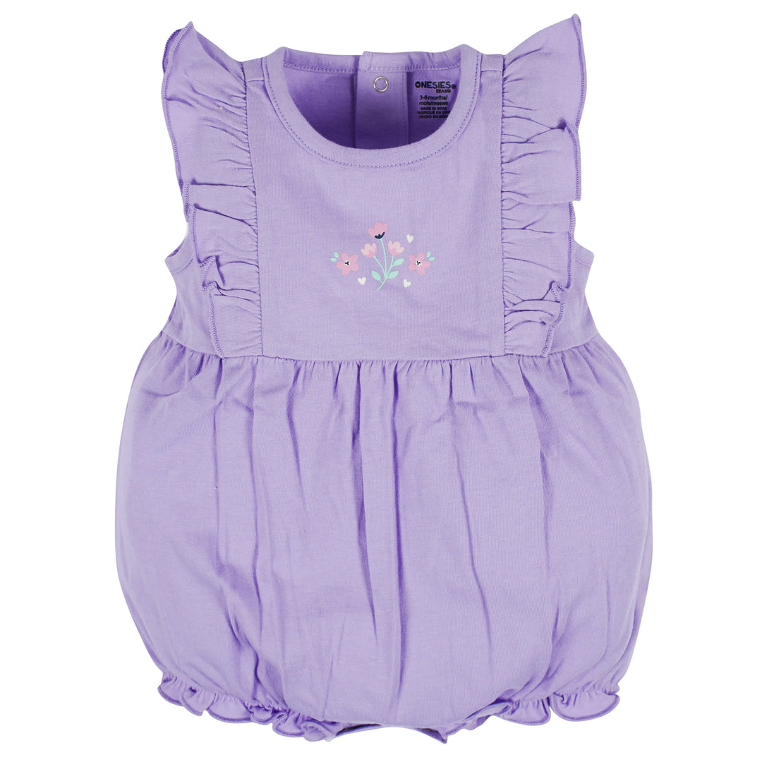 3-Pack Baby Girls Rainbow Floral Rompers – Gerber Childrenswear