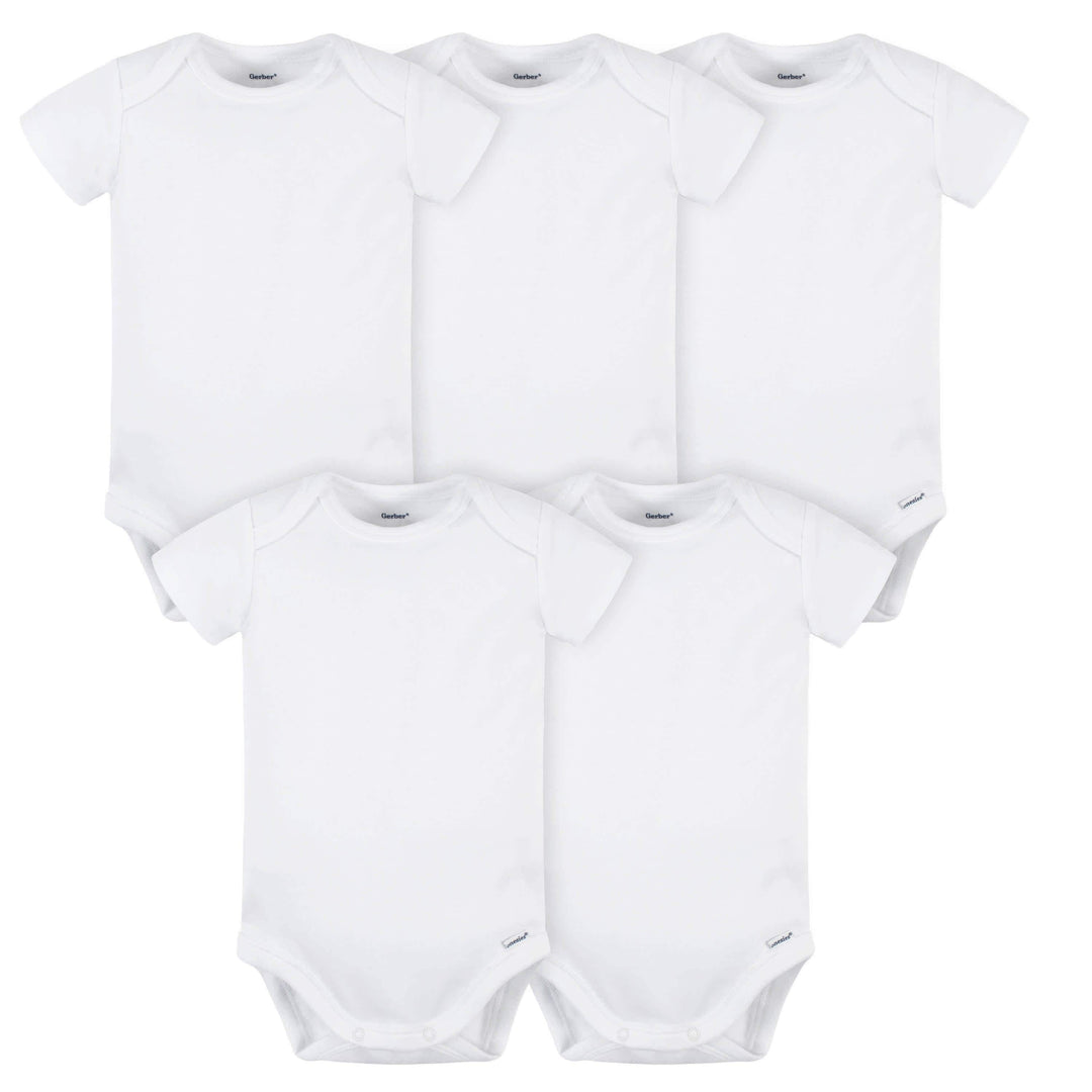 Beige Ribbed Baby Bodysuit: Ribbed Cotton Onesie for Newborns