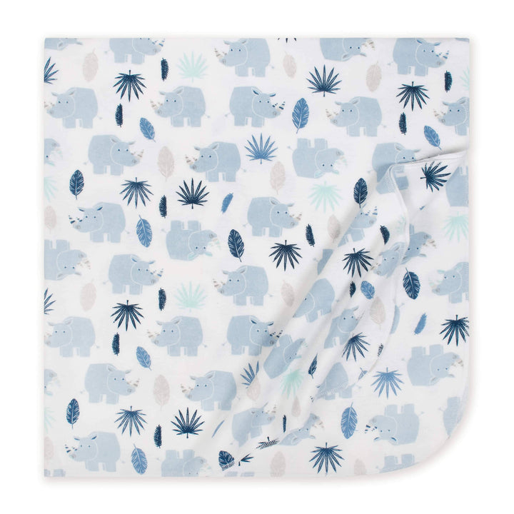 4-Pack Blue Rhino Baby Boys Receiving Blankets-Gerber Childrenswear