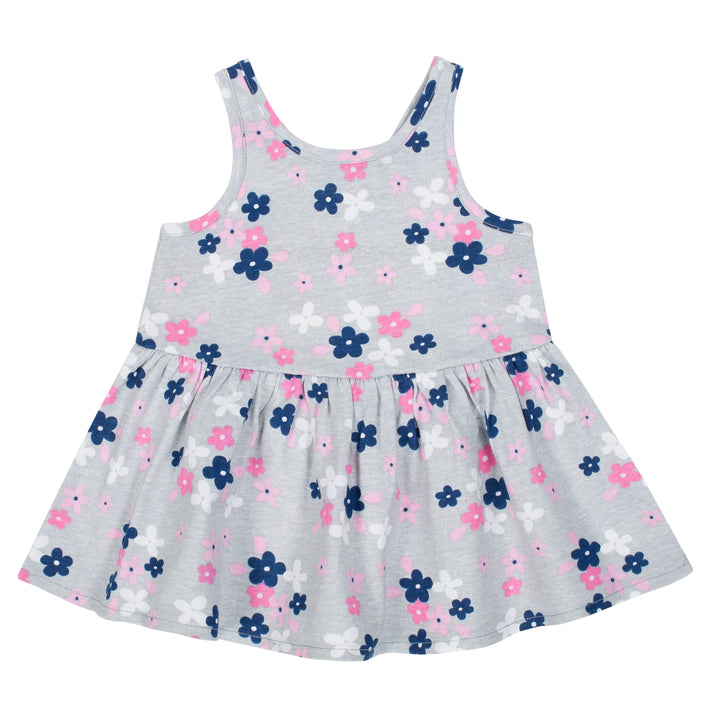 Gerber Girls' Toddler 3-Piece Dress Set, Pretty Flowers-Gerber Childrenswear