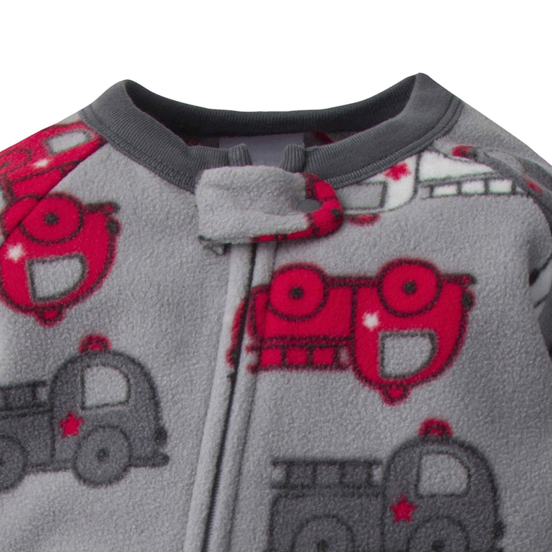 Gerber® 2-Pack Baby Boys Trucks & Dinos Fleece Pajamas-Gerber Childrenswear