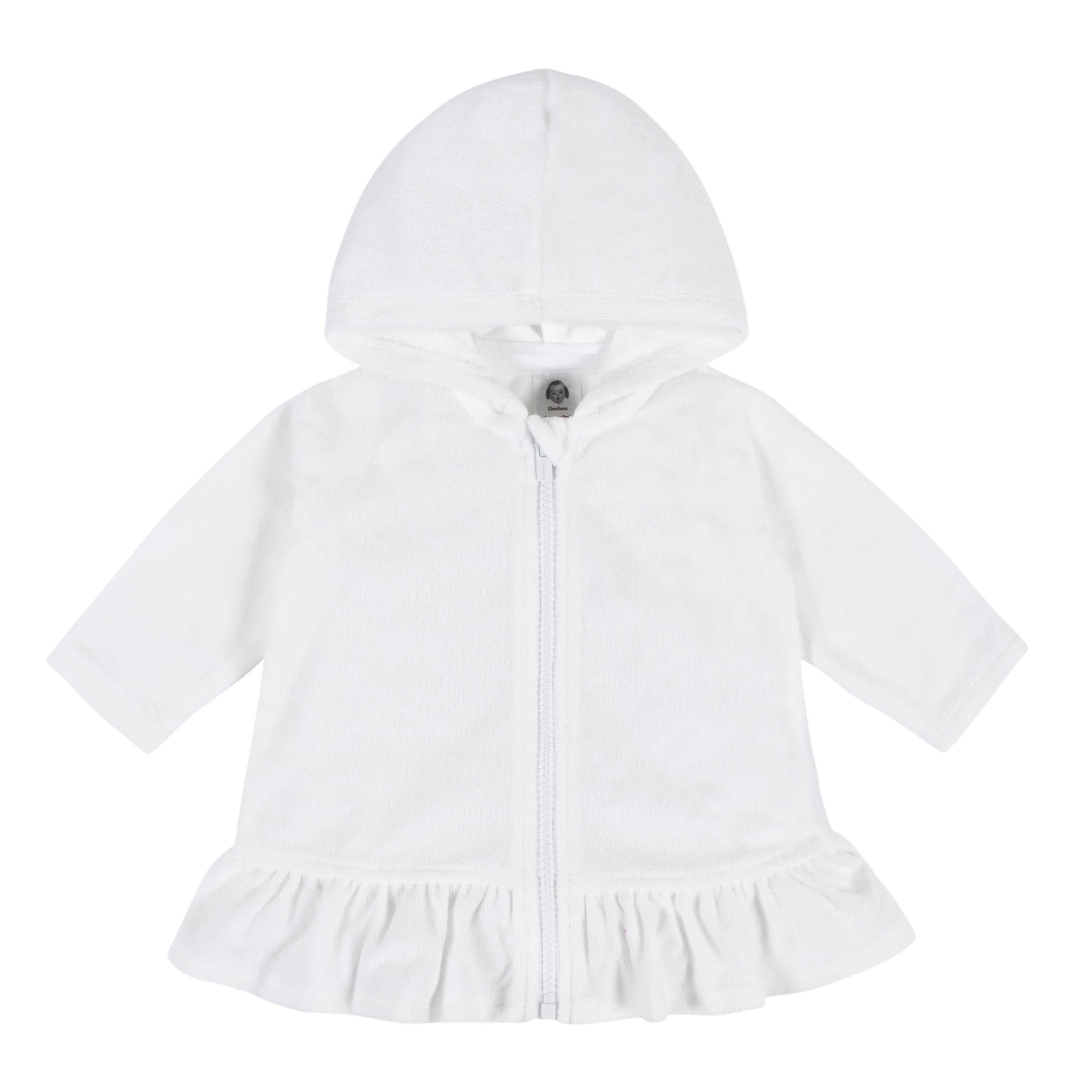 White zip outlet up hoodie toddler