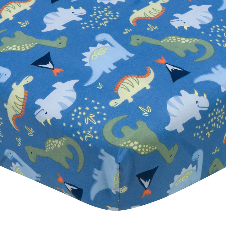 Boys Dino Fitted Crib Sheet-Gerber Childrenswear