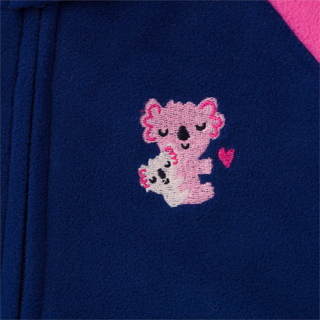 Girls Stitch Dressing Gown + Pyjamas Set Matching 3pc Nightwear