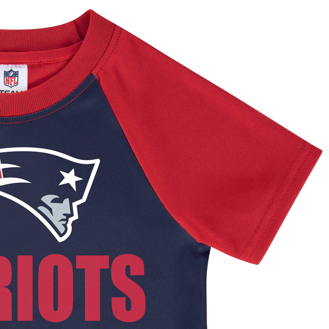 New England Patriots Toddler Boys Short Sleeve Tee Shirt-Gerber Childrenswear