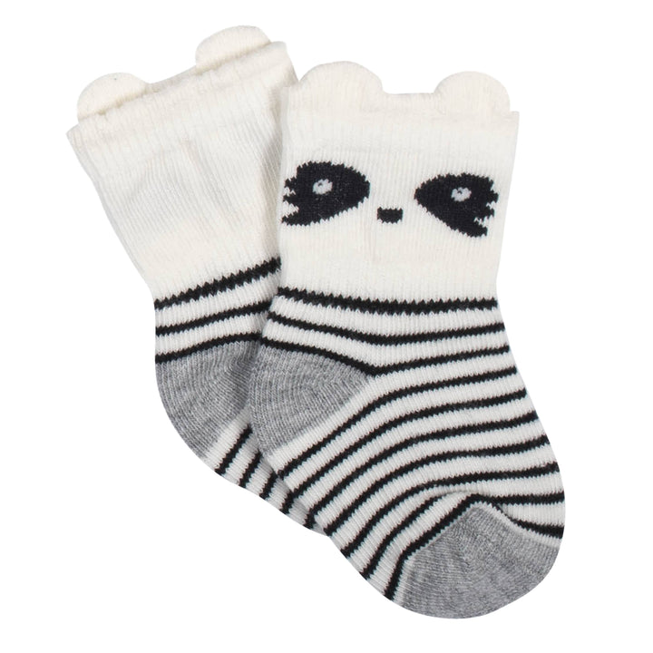 6-Pack Baby Boys Raccoon Jersey Crew Wiggle-Proof™ Socks-Gerber Childrenswear