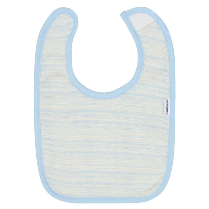 Gerber® Organic 3-Pack Baby Boys Teddy Dribbler Bibs-Gerber Childrenswear