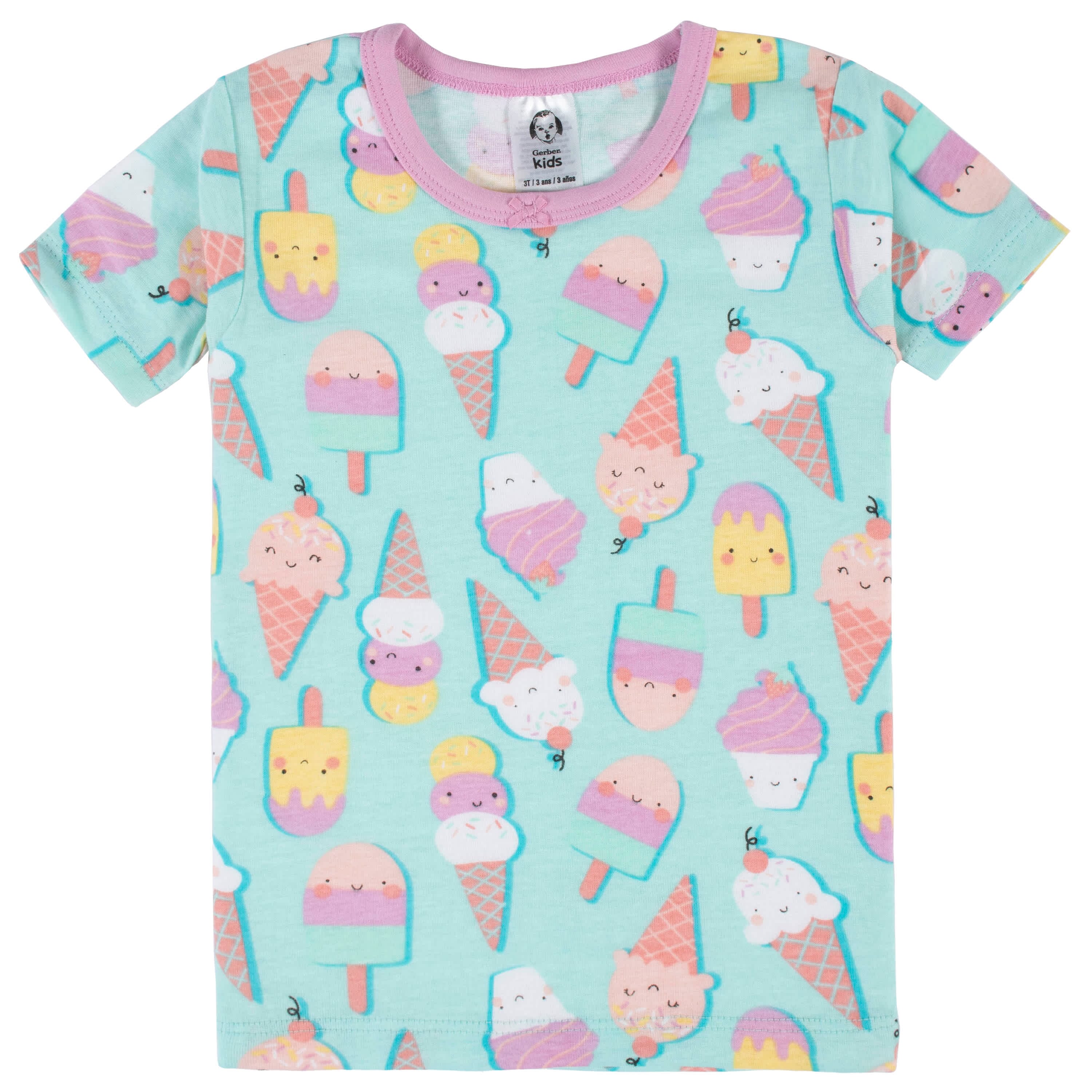 4-Piece Infant & Toddler Girls Ice Cream Dreams Snug Fit Cotton
