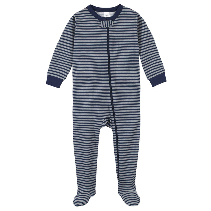 2-Pack Boys Crab Snug Fit Footed Cotton Pajamas-Gerber Childrenswear