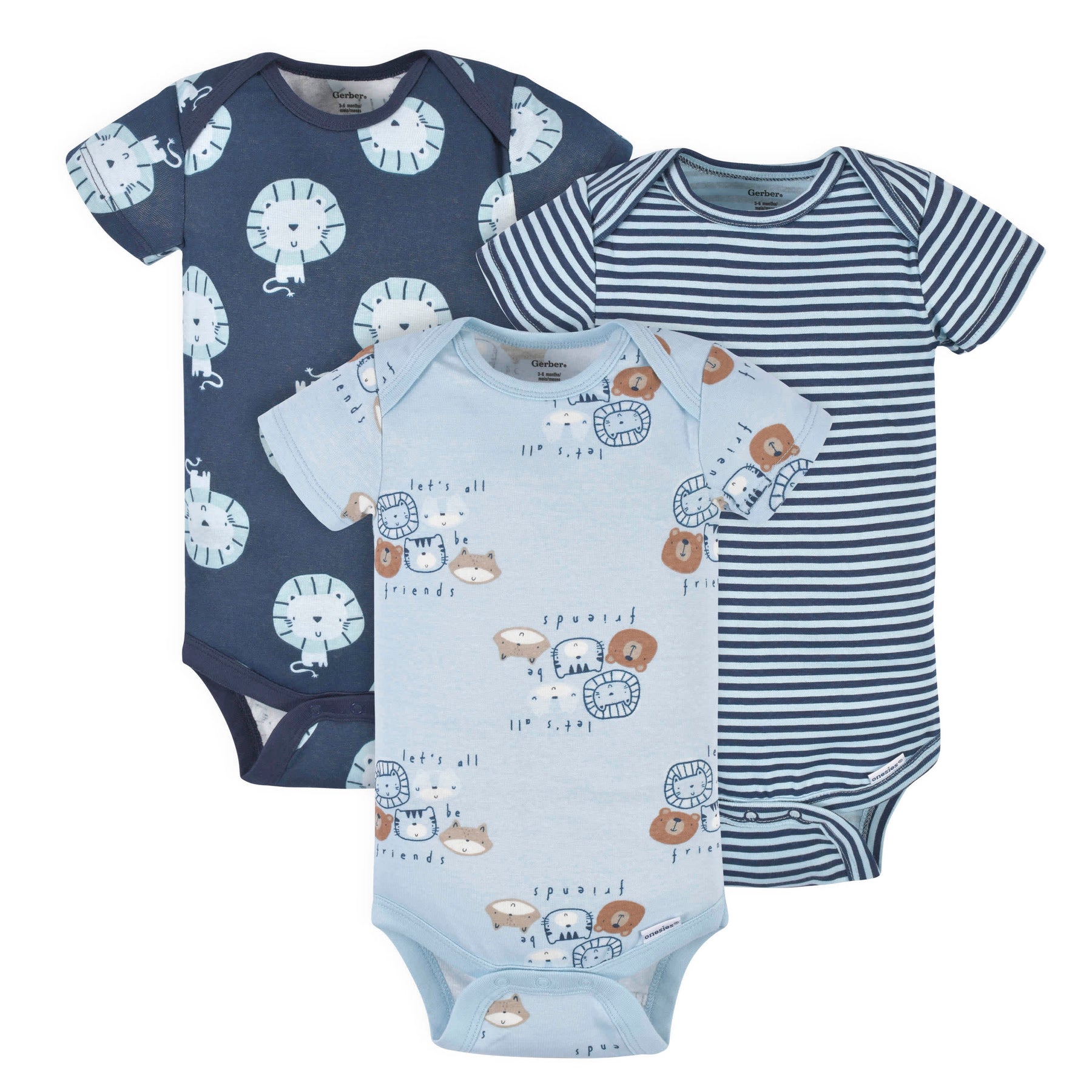 Lions Baby 3 Pack Short Sleeve Onesies – babyfans