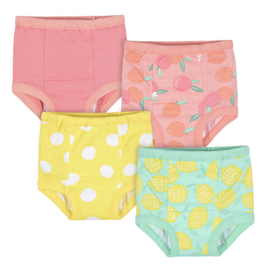 Toddler Girls Training Pants 4 Pack,Baby Girls Cotton Training  Underwear,Potty Training Underwear Girls MUL 4T Multicolor