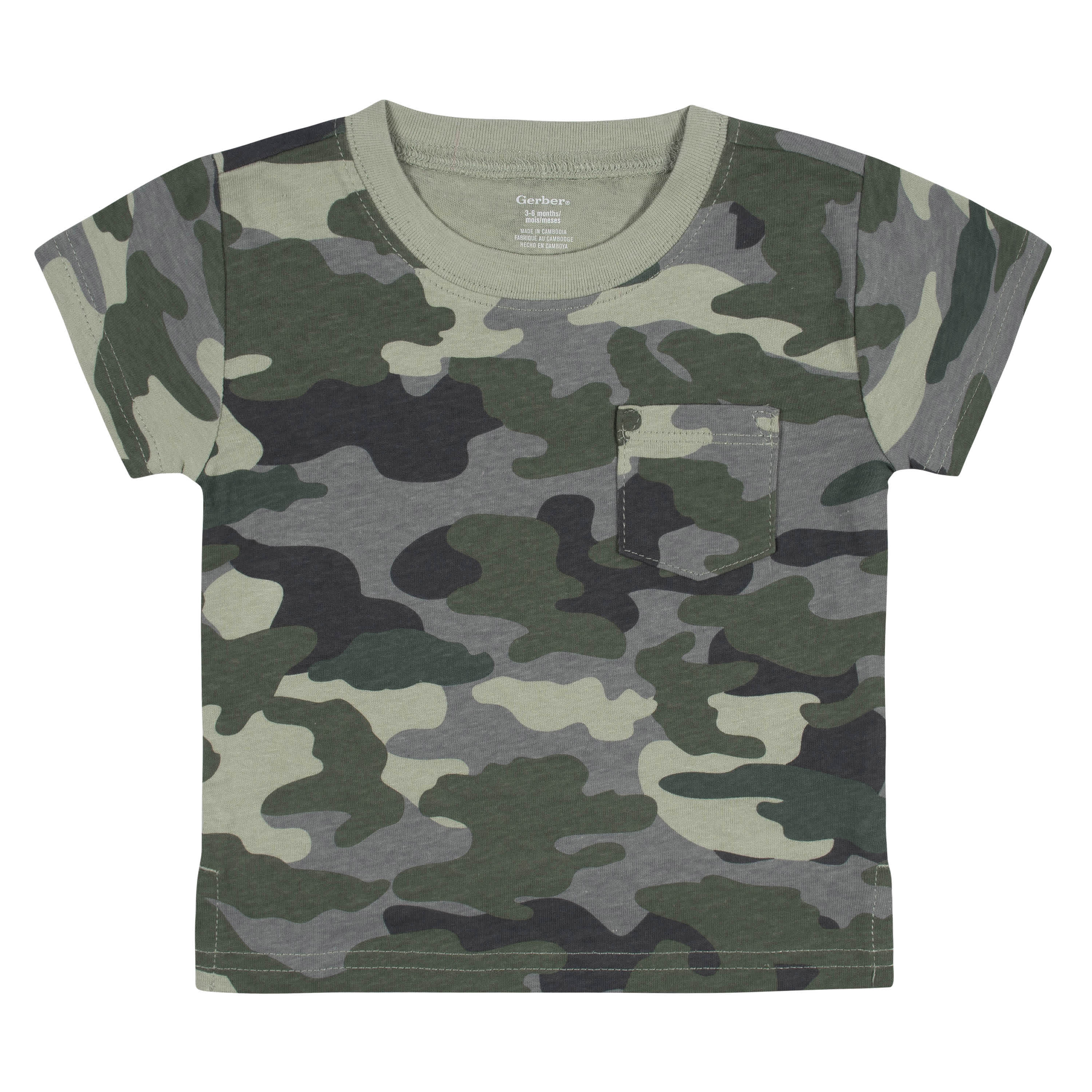 3-Pack Baby & Toddler Boys Color Me Camo Short Sleeve Pocket Tees