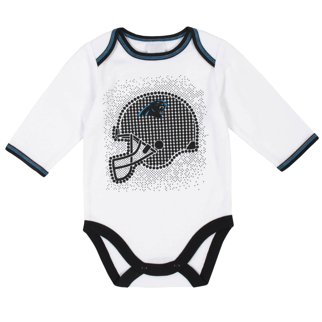 Carolina Panthers Toddler Blue/Black Wordmark Long Sleeve T-Shirt & Pants Pajama Set Size:3T