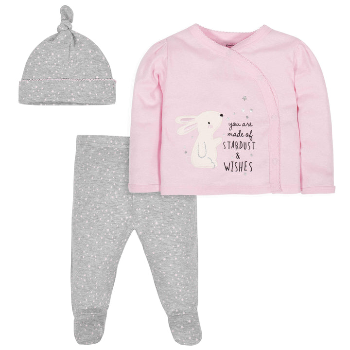 3-Piece Baby Girls' Bunny Take Me Home Set-Gerber Childrenswear